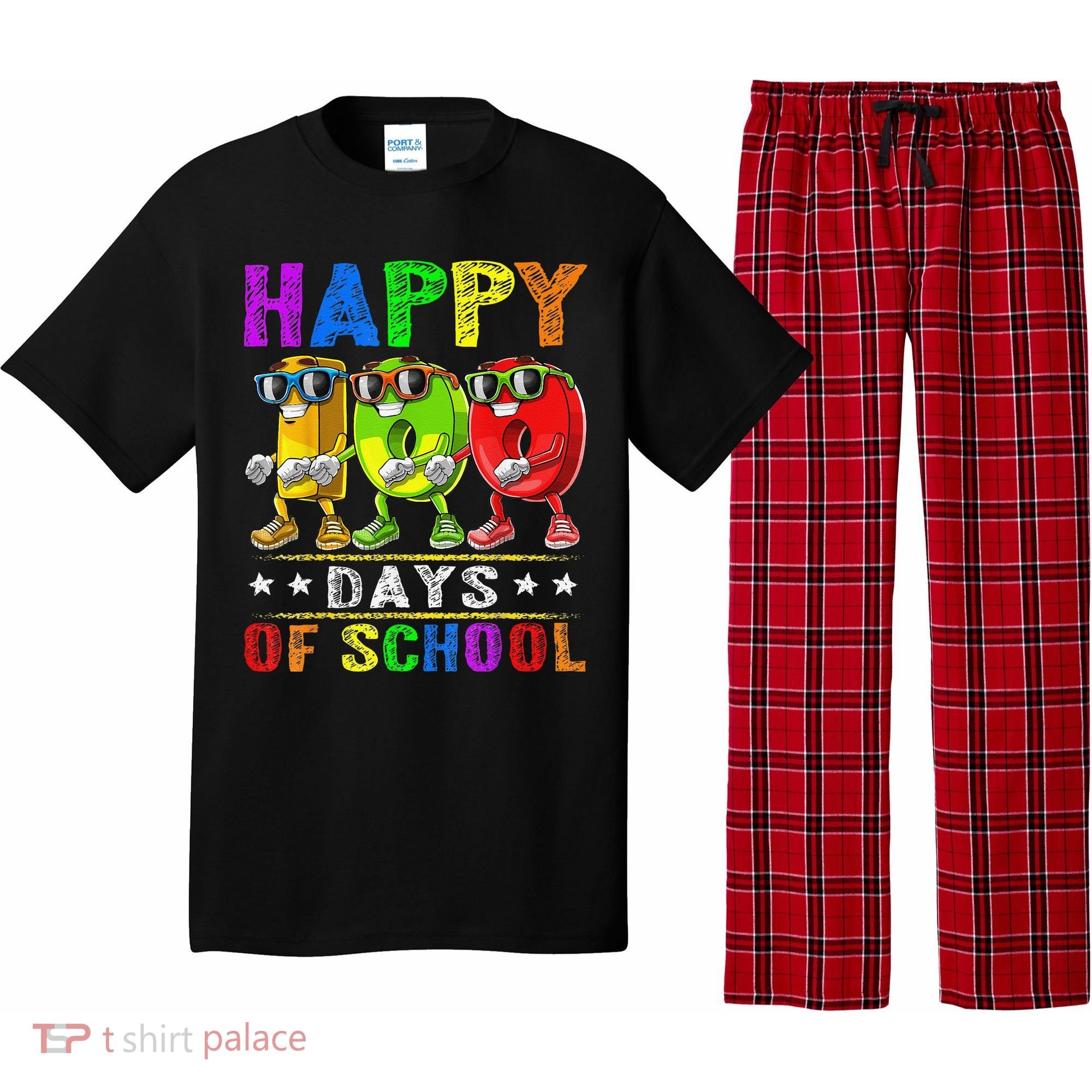 Happy 100 Days of School Flossing 100th Day School Pajama Set