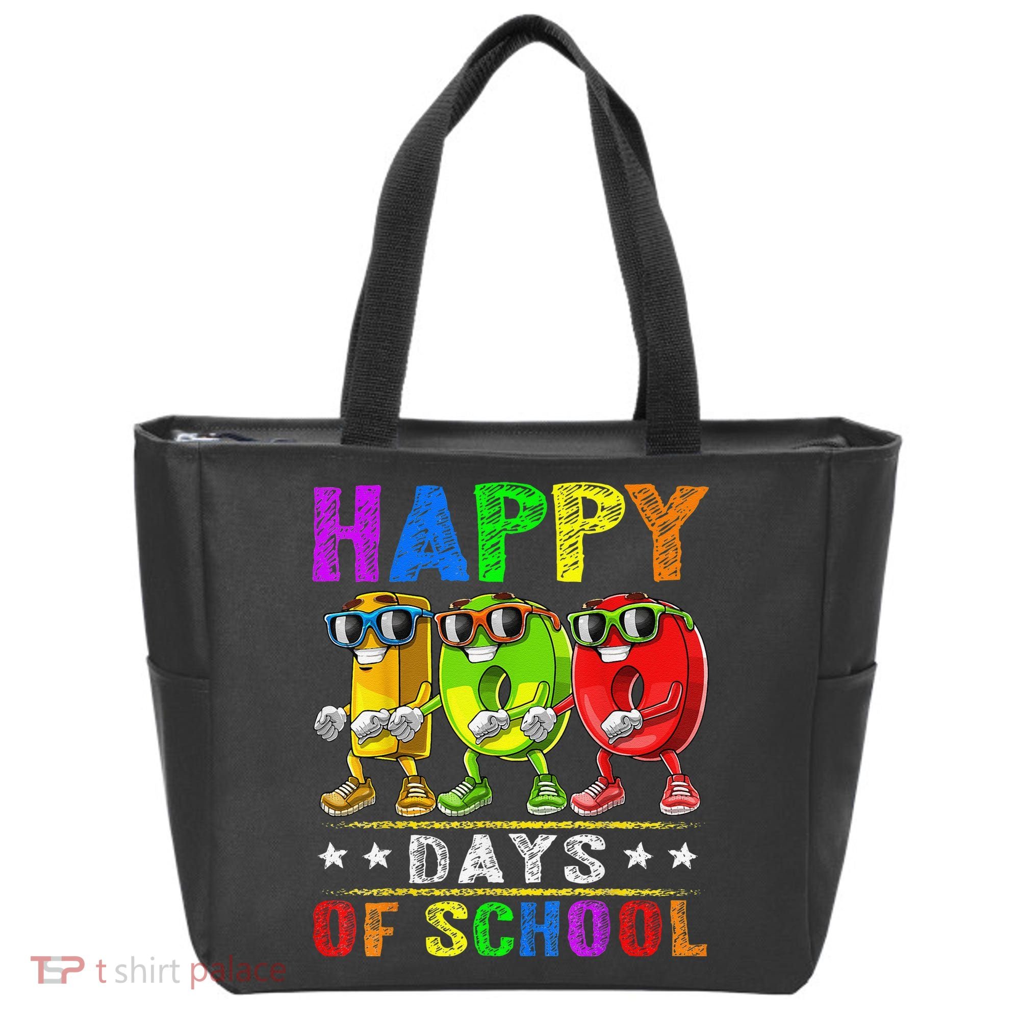Happy 100 Days of School Flossing 100th Day School Tote Bag