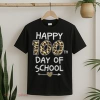 Happy 100th Day Of School Leopard Cute For Teacher Student T-Shirt thumb 2