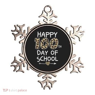Happy 100th Day Of School Leopard Cute For Teacher Student Ornament