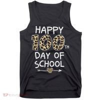 Happy 100th Day Of School Leopard Cute For Teacher Student Tank Top thumb 0
