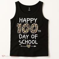 Happy 100th Day Of School Leopard Cute For Teacher Student Tank Top thumb 2