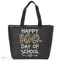 Happy 100th Day Of School Leopard Cute For Teacher Student Tote Bag thumb 0