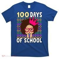 Happy 100 Days Of School Girls Black African Melanin Gift T-Shirt thumb 0