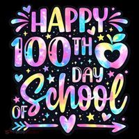 Happy 100th Day Of School Tie Dye Rainbow 100 Days Coffee Mug thumb 5
