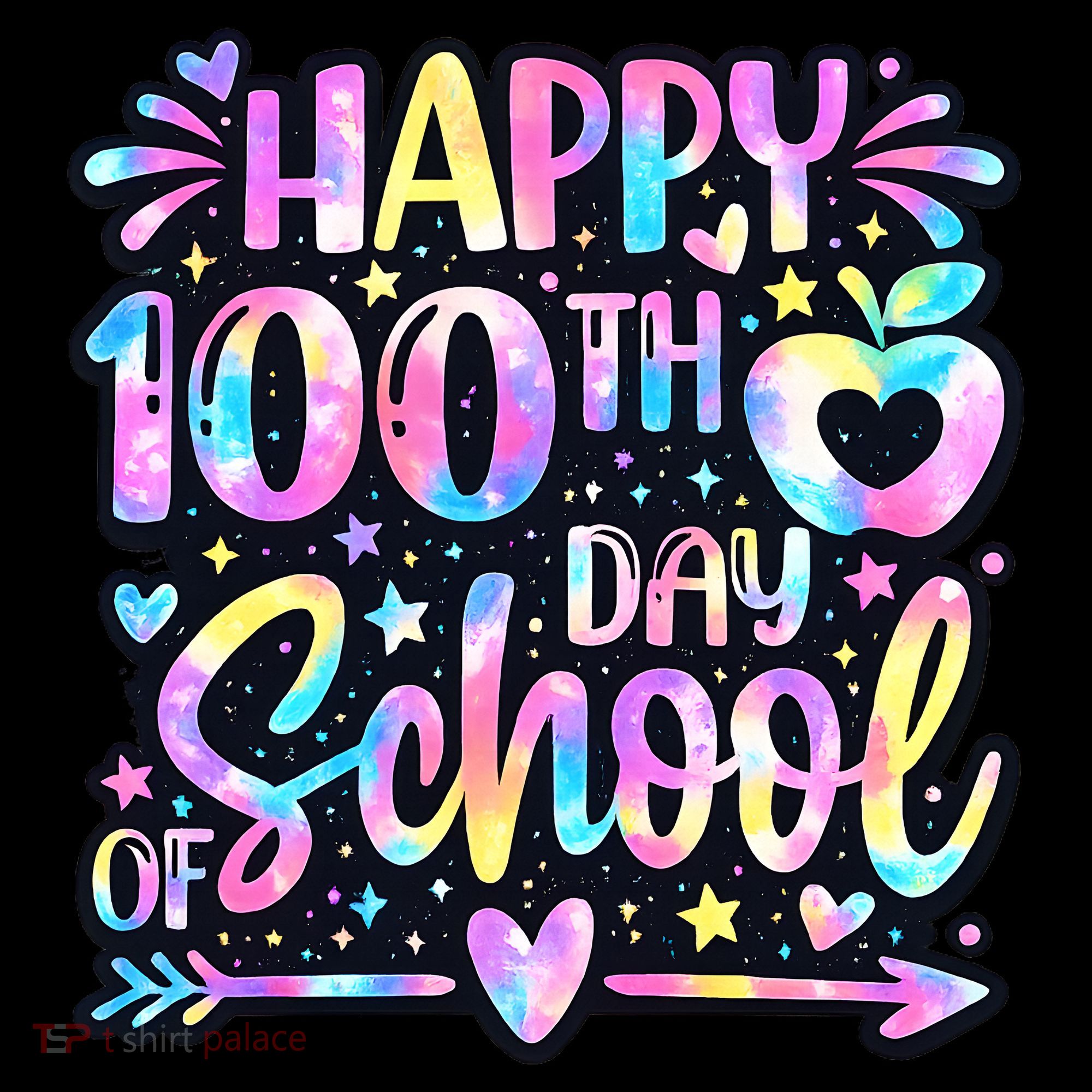 Happy 100th Day Of School Tie Dye Rainbow 100 Days Coffee Mug