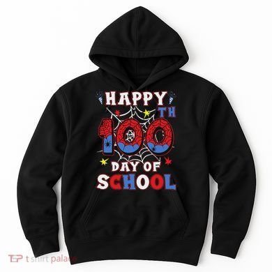Happy 100th Day Of School Spider 100 Days Hoodie