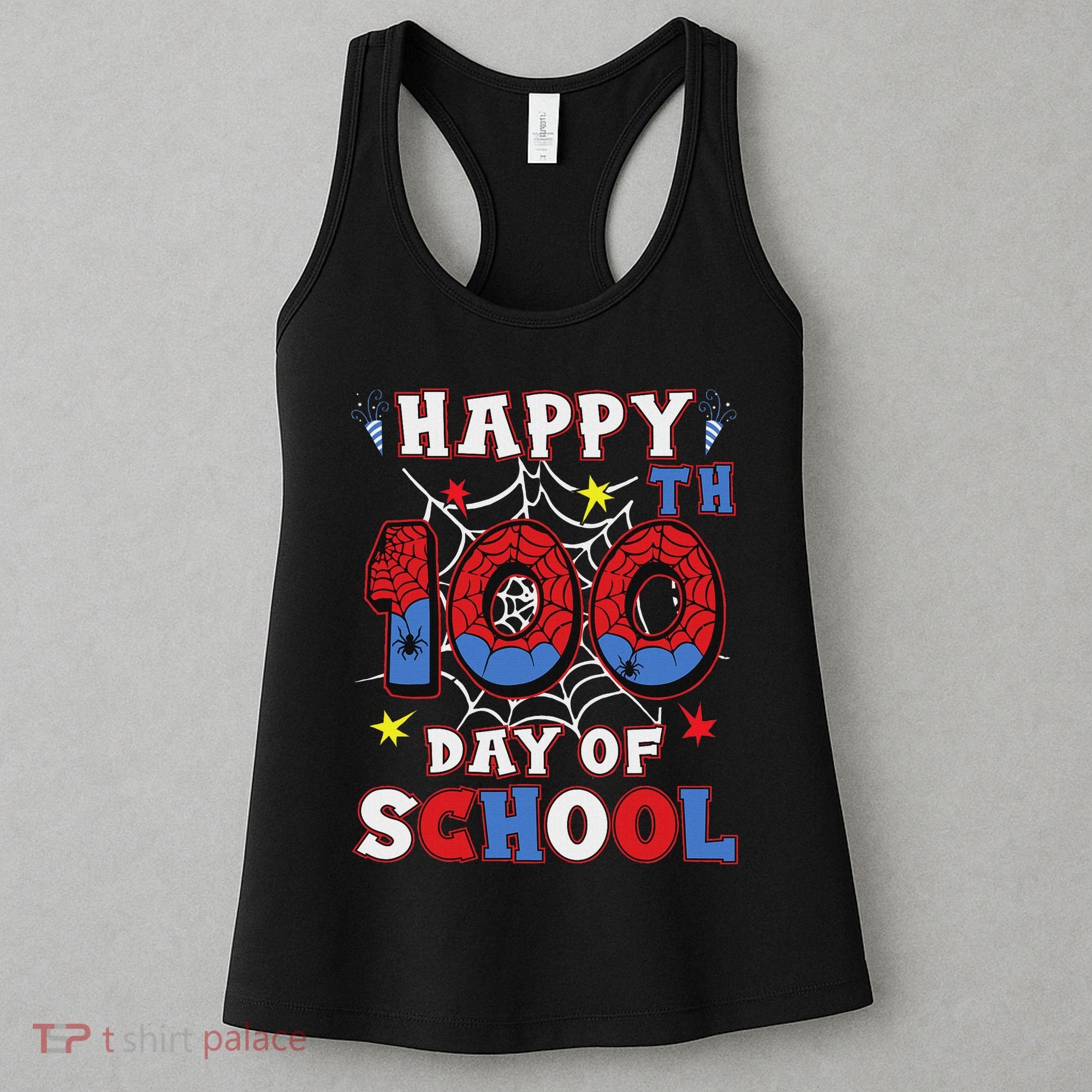 Happy 100th Day Of School Spider 100 Days Women's Tank Top