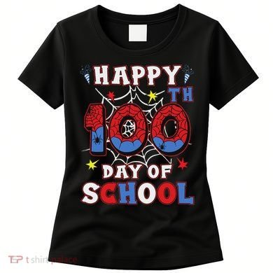 Happy 100th Day Of School Spider 100 Days Women's T-Shirt