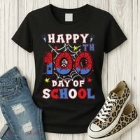 Happy 100th Day Of School Spider 100 Days Women's T-Shirt thumb 3
