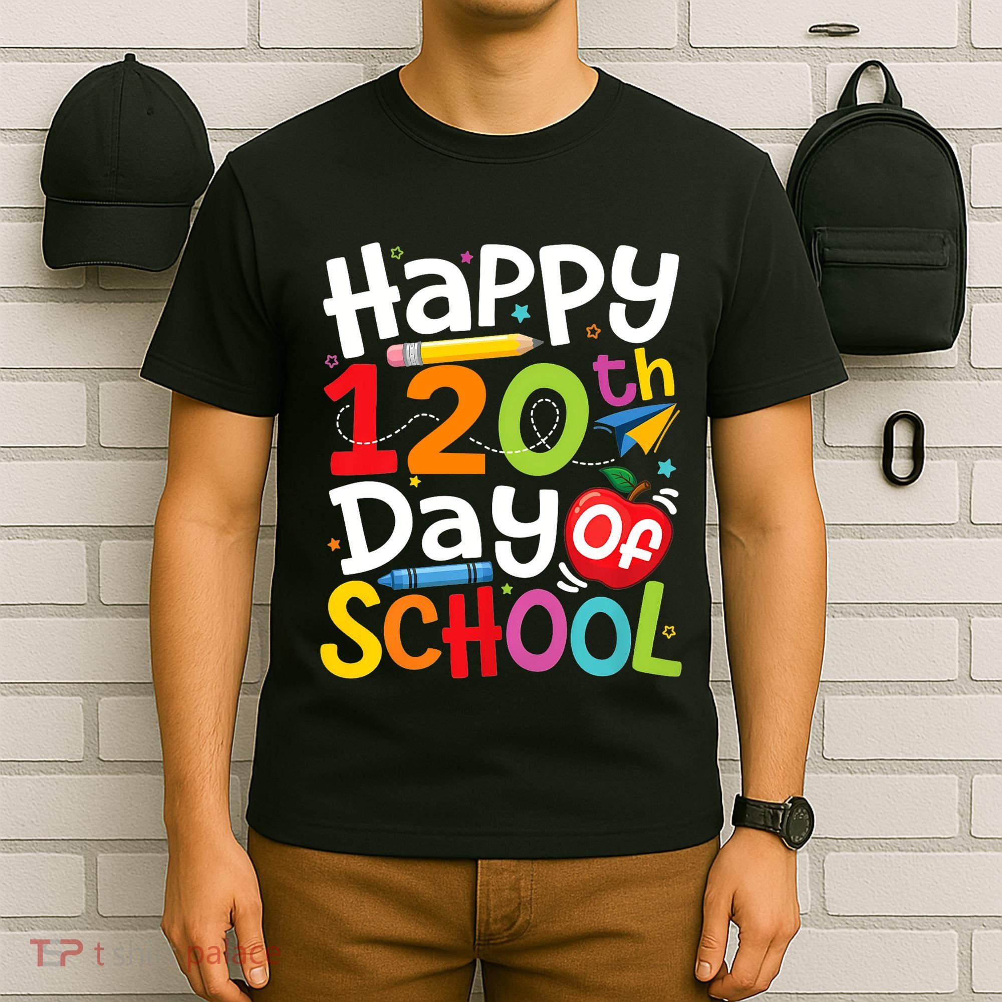 Happy 120th Day Of School Back To School Teacher Student T-Shirt