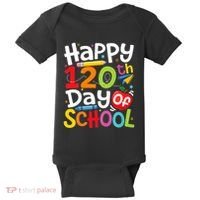 Happy 120th Day Of School Back To School Teacher Student Baby Bodysuit thumb 0