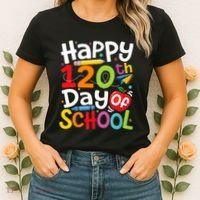 Happy 120th Day Of School Back To School Teacher Student Women's T-Shirt thumb 2