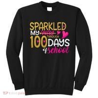 Happy 100th Day Sparkled My Way Through 100 Days Of School Sweatshirt thumb 0