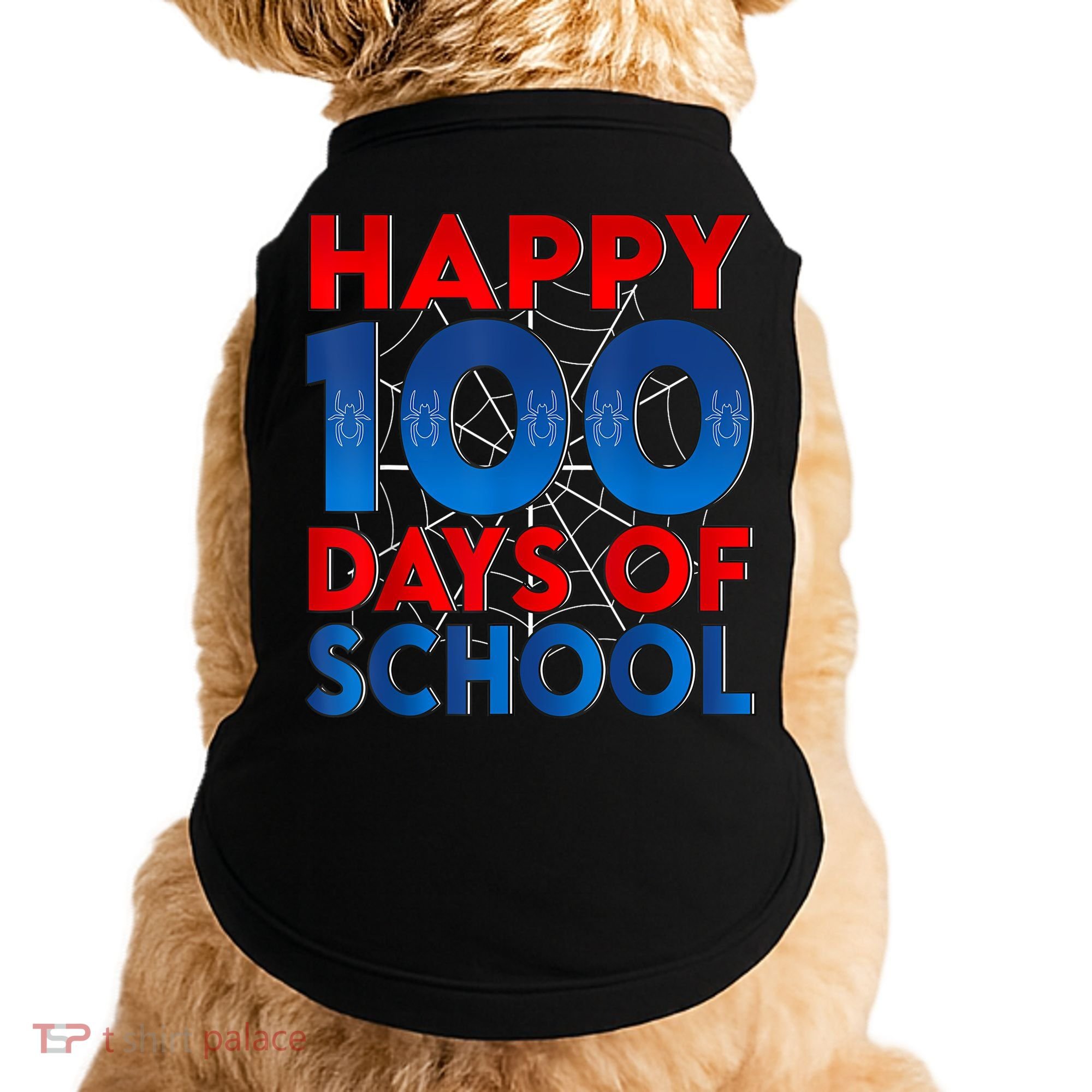 Happy 100 Days Of School Boy Girl Doggie Tank