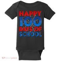 Happy 100 Days Of School Boy Girl Baby Bodysuit thumb 0