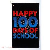 Happy 100 Days Of School Boy Girl Golf Towel thumb 0