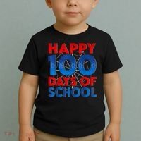 Happy 100 Days Of School Boy Girl Toddler T-Shirt thumb 2