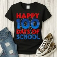 Happy 100 Days Of School Boy Girl Women's T-Shirt thumb 3