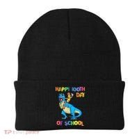 Happy 100th Day Of School Pencil Riding Dinosaur T Rex Funny Beanie thumb 0