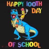 Happy 100th Day Of School Pencil Riding Dinosaur T Rex Funny Mousepad thumb 1