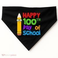 Happy 100th Day Of School Cute USA-Made Doggie Bandana thumb 0