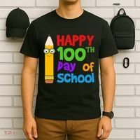 Happy 100th Day Of School Cute T-Shirt thumb 6
