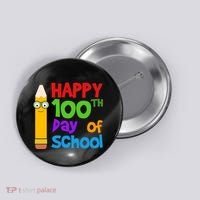 Happy 100th Day Of School Cute Button thumb 0