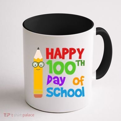Happy 100th Day Of School Cute Coffee Mug back