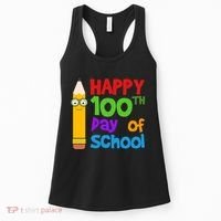 Happy 100th Day Of School Cute Women's Tank Top thumb 0
