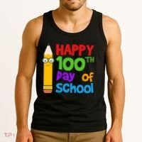 Happy 100th Day Of School Cute Tank Top thumb 3
