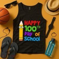 Happy 100th Day Of School Cute Tank Top thumb 4