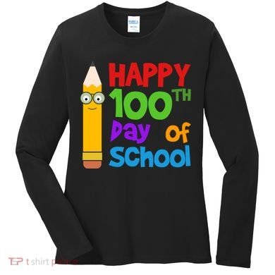 Happy 100th Day Of School Cute Women's Long Sleeve Shirt