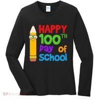 Happy 100th Day Of School Cute Women's Long Sleeve Shirt thumb 0