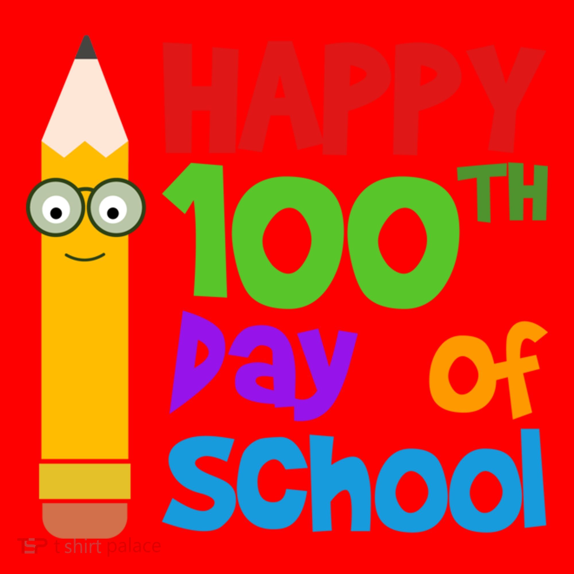 Happy 100th Day Of School Cute Santa Hat