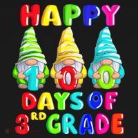 Happy 100th Day Of School Third 3rd Grade Gnome Teacher Cool Gift Backpack thumb 2