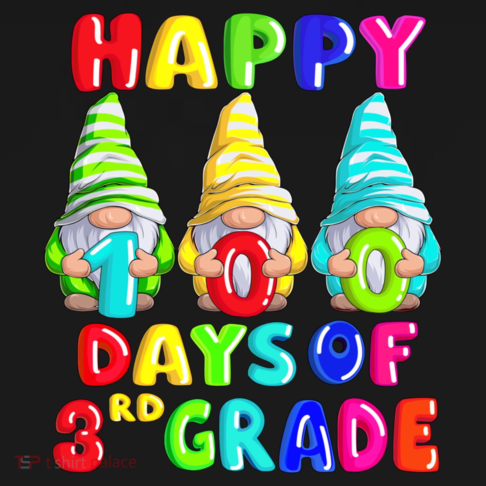 Happy 100th Day Of School Third 3rd Grade Gnome Teacher Cool Gift Backpack