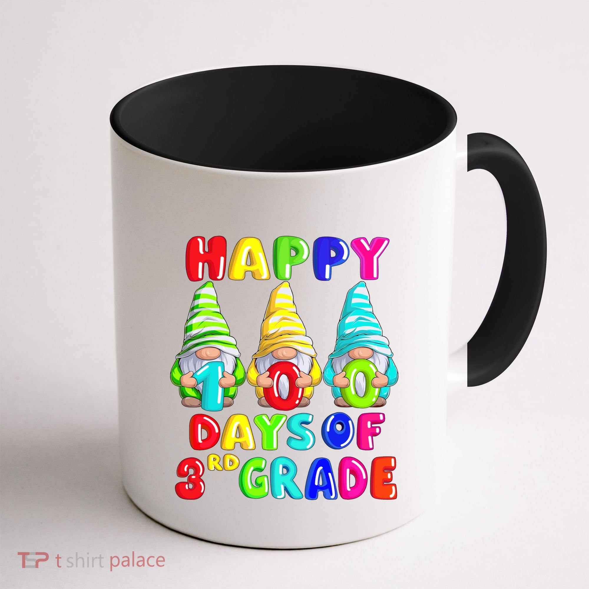 Happy 100th Day Of School Third 3rd Grade Gnome Teacher Cool Gift Coffee Mug