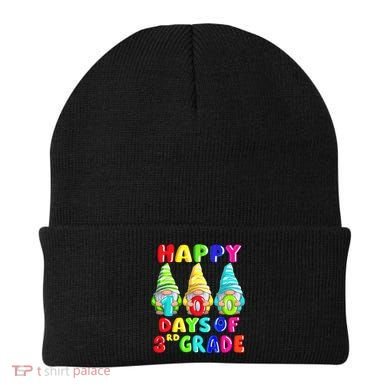 Happy 100th Day Of School Third 3rd Grade Gnome Teacher Cool Gift Beanie