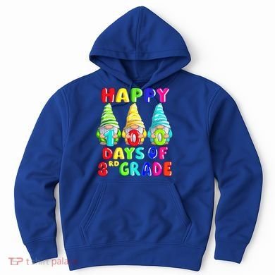 Happy 100th Day Of School Third 3rd Grade Gnome Teacher Cool Gift Hoodie