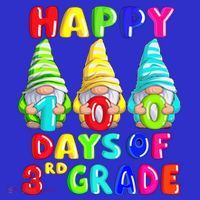 Happy 100th Day Of School Third 3rd Grade Gnome Teacher Cool Gift Sweatshirt thumb 3