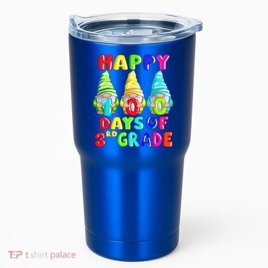 Happy 100th Day Of School Third 3rd Grade Gnome Teacher Cool Gift Tumbler