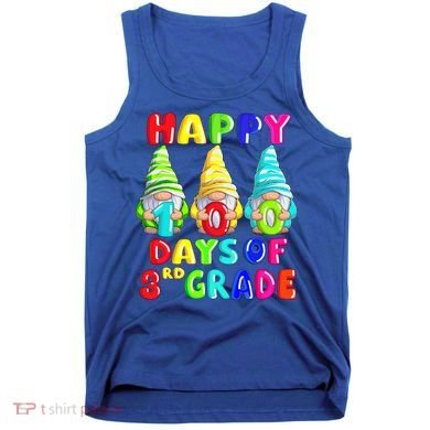 Happy 100th Day Of School Third 3rd Grade Gnome Teacher Cool Gift Tank Top