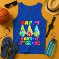 Happy 100th Day Of School Third 3rd Grade Gnome Teacher Cool Gift Tank Top thumb 4
