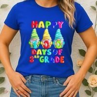 Happy 100th Day Of School Third 3rd Grade Gnome Teacher Cool Gift Women's T-Shirt thumb 2