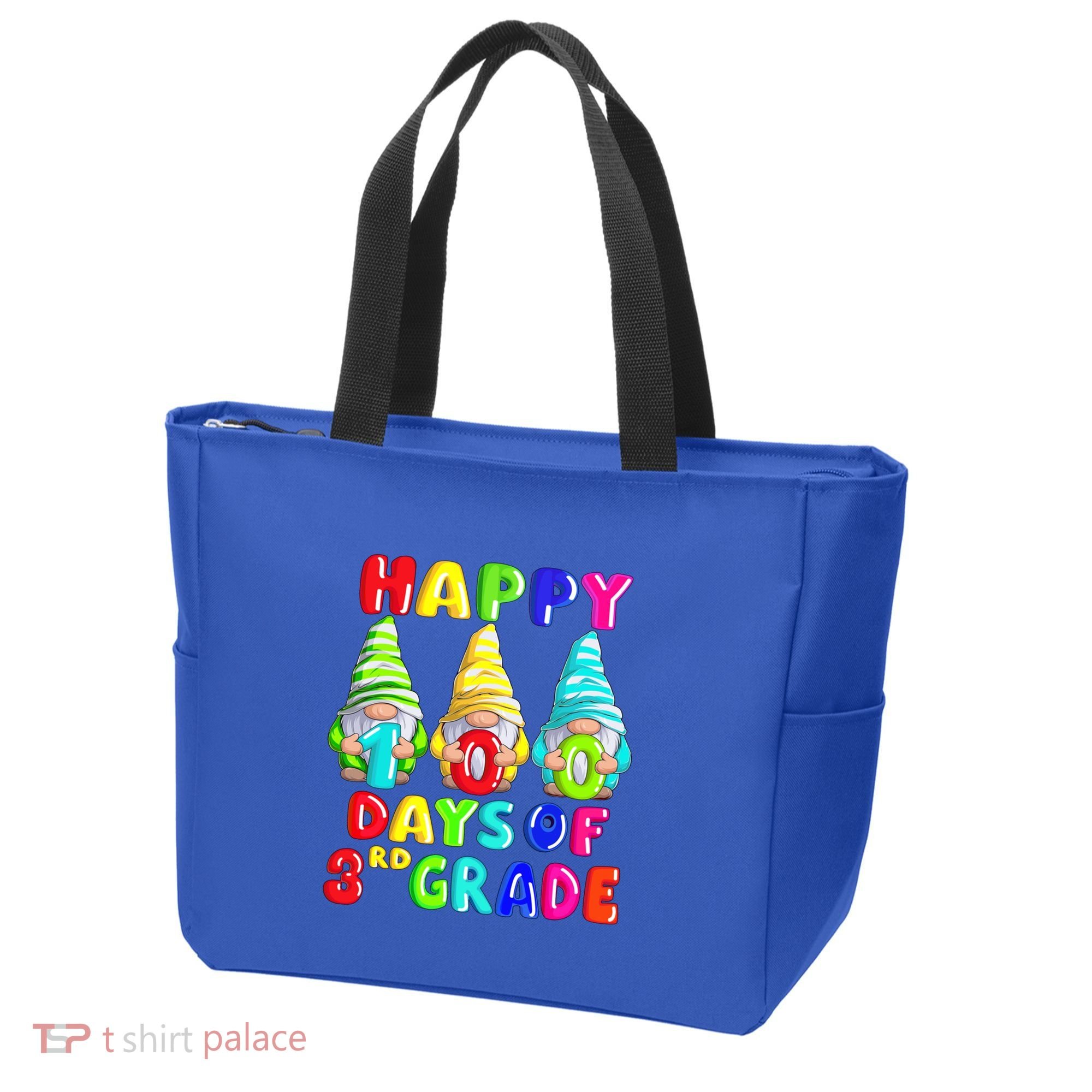 Happy 100th Day Of School Third 3rd Grade Gnome Teacher Cool Gift Tote Bag