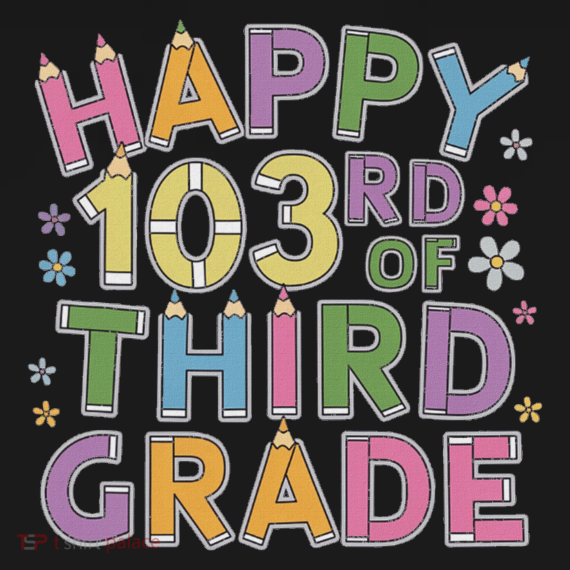 Happy 103rd Day Of 3rd Grade Happy 100 Days Of School Women's Hoodie