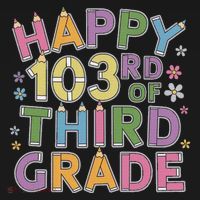 Happy 103rd Day Of 3rd Grade Happy 100 Days Of School Women's Tank Top thumb 5