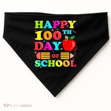 Happy 100th Days Of School Celebration USA-Made Doggie Bandana