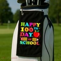 Happy 100th Days Of School Celebration Golf Towel thumb 2